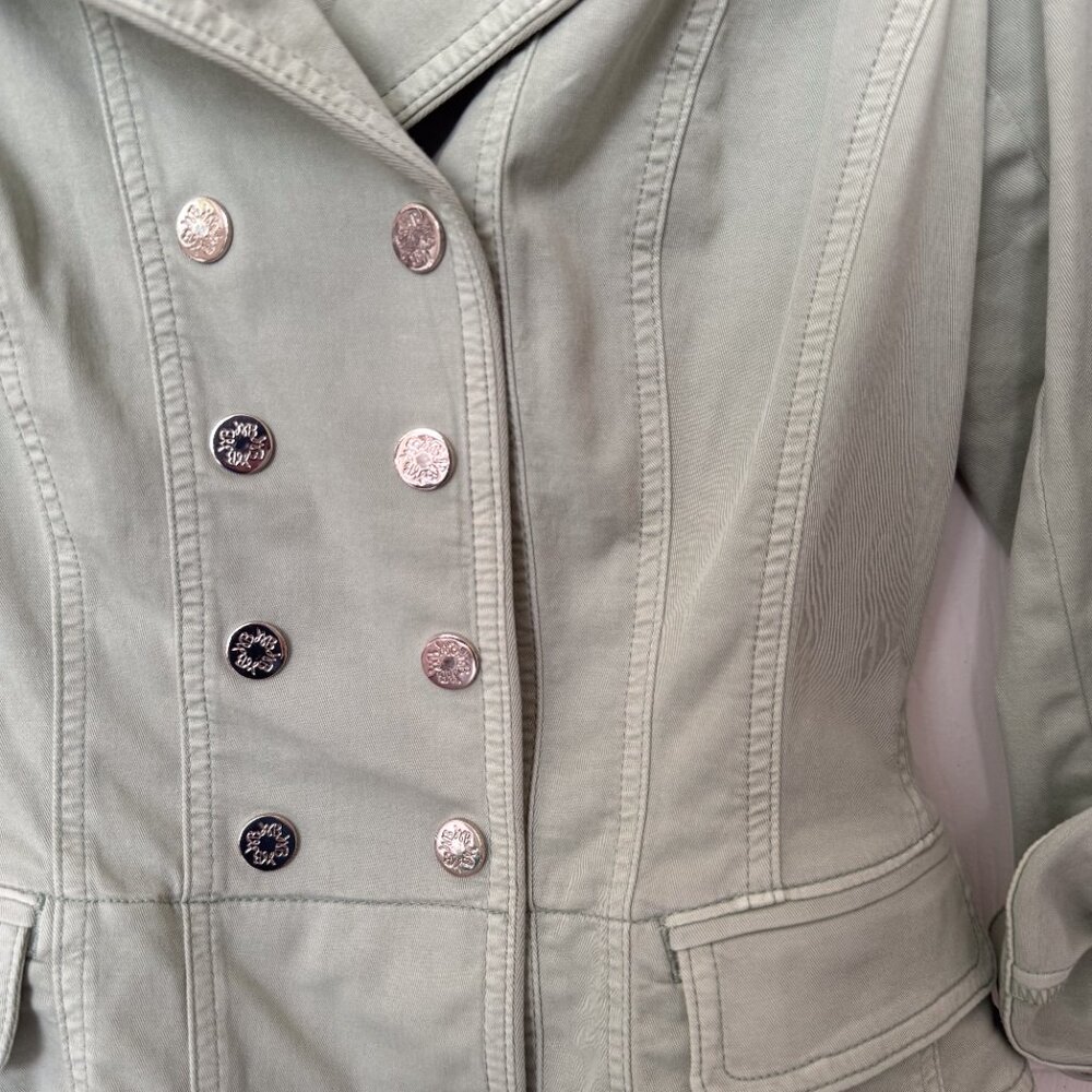 White House Black Market Pret Blazerette Jacket Seafoam - size 4 - Picture 3 of 5